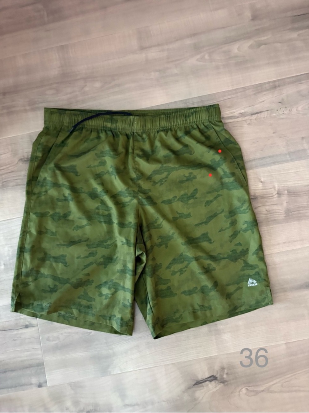 RBX Olive Green Camo Athletic Shorts